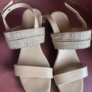 Italian Shoemakers Beige Strappy Sandals